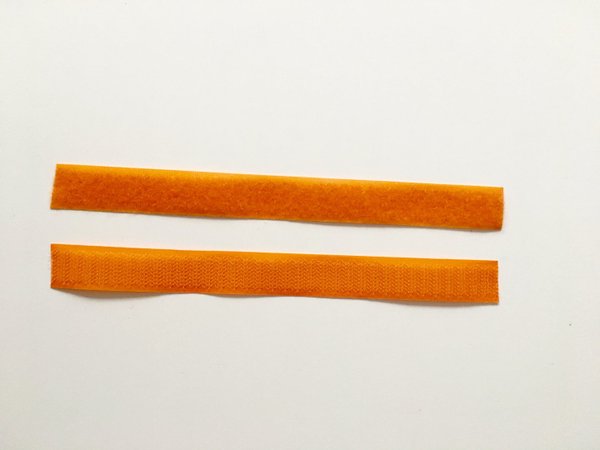20 mm breites Klettband, orange