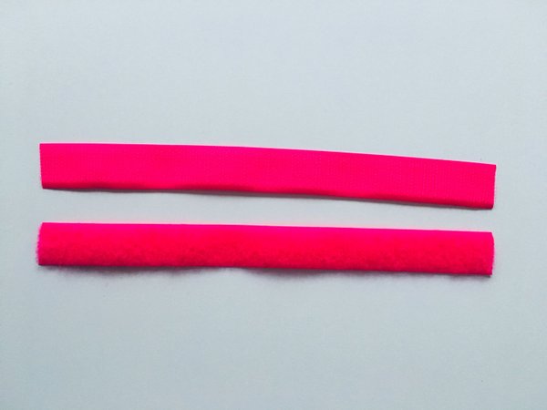 20 mm breites Klettband, pink