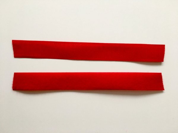 25 mm breites Klettband, rot