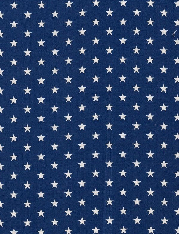 Baumwollstoff kleine Sterne, dunkelblau