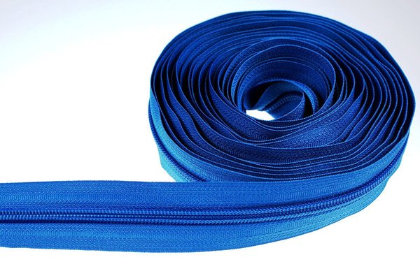 Endlos Reißverschluss 3 mm royalblau + 4 Zipper