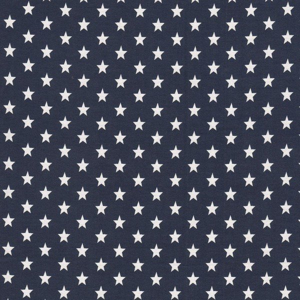 0,75m Jersey kleine Sterne, dunkelblau