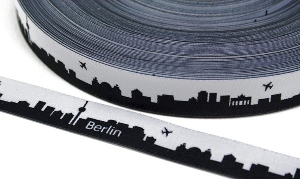 Webband Skyline Berlin schwarz / weiß