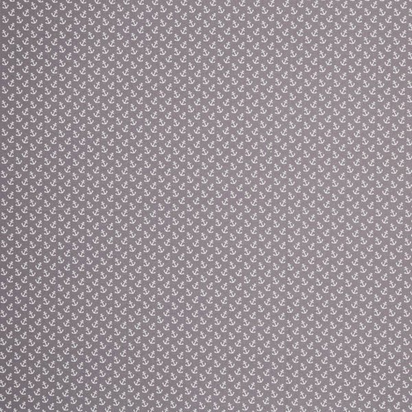 Beschichtete Baumwolle GUNNAR Anker, weiß/grau