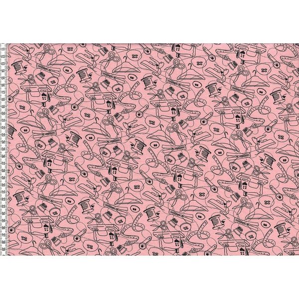 1x 0,5m Jerseystoff Sewing, rosa (ab 35€ Warenwert)