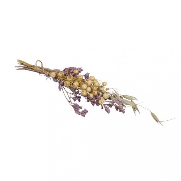1x kleiner Trockenblumenstrauß, flieder 18 cm - 20 cm
