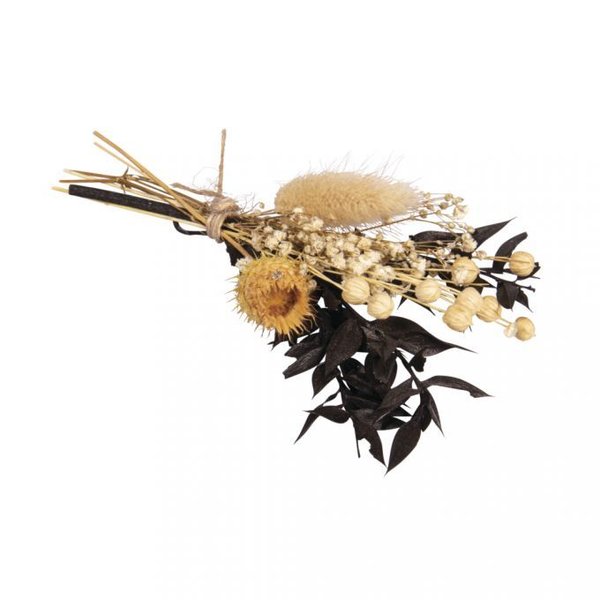 1x kleiner Trockenblumenstrauß, schwarz 18 cm - 20 cm